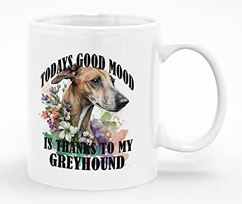 Greyhound Dog Mug - Hilarious Quote and Adorable Design for Dog Lovers - 11oz Ceramic - Microwave & Dishwasher Safe