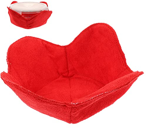 Kichvoe Microwave Heating Bowl Cover Microwave Bowl Warmer Hot Bowl Cozy Bowl Holders for Hot Food Potholder Cozy Microwave Bowl Holder Oven Bowl Cozy Safety Pad Polyester Fruit