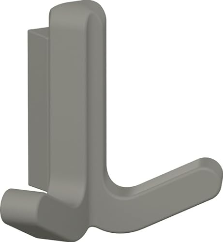 HEWI Doppelhaken Ser.477 matt,elastisch Ku.(TPU) 95 felsgrau H.69mm