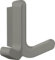 HEWI Doppelhaken Ser.477 matt,elastisch Ku.(TPU) 95 felsgrau H.69mm