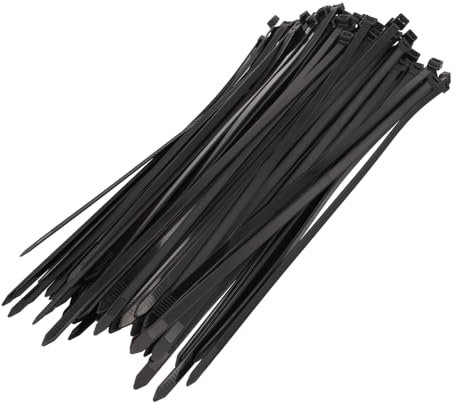 KTEC370X7.6B | KTEC CABLE TIES 370MM X 7.6MM BLACK, NYLON 66, UL94V-2, TENSILE STRENGTH 55KGS MIN. (PACK OF 100)