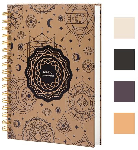 TIEFOSSI Spiral Notizbuch - liniertes College-Heft 237 x 178 mm - Spirale Notizbuch College Line - Bürojournal - B5 Briefnotizbuch für Arbeit und Studium - 100g/m² dickes Papier 200 Seiten