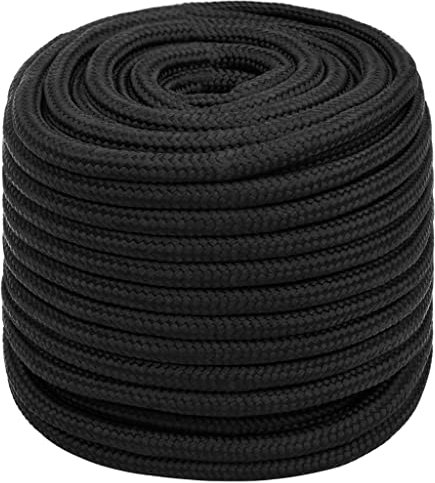 vidaXL Cuerda de Barco Polipropileno Negro Intenso 18 mm 25 m
