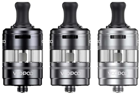Voopoo PNP X POD TANK MTL 5ml | Claromizador depósito plástico compatible con MOD rosca 510 - Atomizador con resistencias Voopoo PNP-X y PNP X Pod Cartridge MTL | Sin Tabaco Sin Nicotina (Plata)
