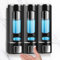 Yuirshion Dispensador Jabon Pared,3 Piezas 400ml Sin Taladrar Dispensador Jabon Baño,con Soportes Sin Taladrar,Pared,Adecuado para Gel de Ducha Líquido,Champú y Acondicionador,para Baño,Hoteles-Negra