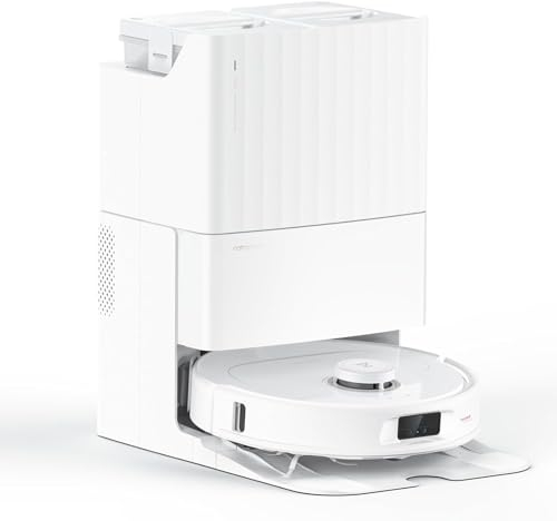 roborock Qrevo MaxV Robot Aspirador y Friegasuelos con Base de Vaciado Automático Blanco