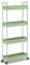 SOLEJAZZ 4-Tier Storage Trolley Cart Slide-out Slim Rolling Utility Cart Mobile Storage Shelving Organizer for Kitchen, Bathroom, Laundry Room, Bedroom, Narrow Places, Plastic, Green