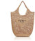 Stroh Strandtasche für Frauen Paris Milano Strohsack Strandtaschen Schultertasche Sommer handgewebte Tote Bags Geldbörse für Damen Beuteltasche (Khaki)