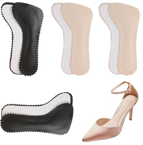 4 Pairs Insoles for Sandals, High Heels, and Shoes, Breathable Self-Adhesive Insoles, Cushioning Shoe Inserts for Women, Anti-Slip and Sweat-Absorbent, Comfortable and Durable Foot Pads