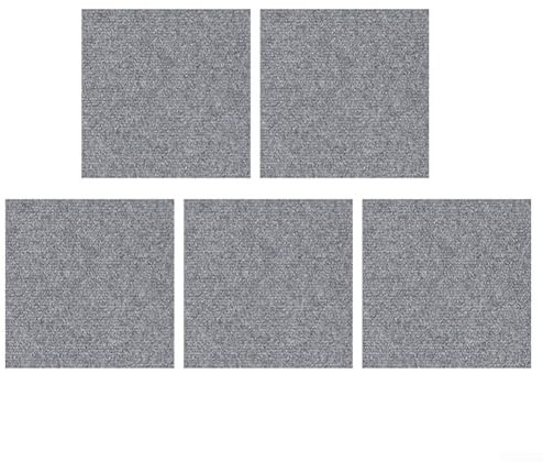 Stain Resistant and Dust Insulating Carpet Tiles, Perfect for Kitchens and Entrances (Light grey)
