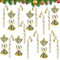LETTERASHQP Zuckerstangen Weihnachtsbaum Deko Weihnachtsbaumschmuck Gold Zuckerstangen Deko Weihnachtskugeln Gold Glitzer Weihnachtsbaum Deko Weihnachtsdeko Anhänger Christbaumschmuck Ausgefallen