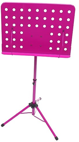 Klappbarer Notenständer aus Aluminiumlegierung, Drehbar, Leicht | Violine und Gitarre, Rosa, Faltbar und Höhenverstellbar, Hält Notenblätter Ordentlich, mit Tragetasche Zufällige Farbe