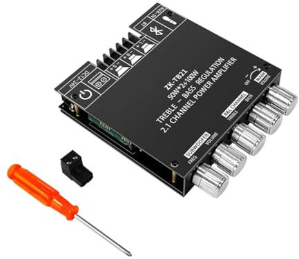 Huudngeje TPA3116D2 Amplifier Board Module -TB21 2.1 Channel Bluetooth Digital Module Bulk High/Low Tone Subwoofer Module