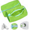 Sac Lavage Chaussures 2 Pièces, Lavage Chaussures à Machine à Laver, Réutilisables à Laver avec Fermeture Éclair et Nettoyage, Protégez vos Chaussures Contre les Dommages-Vert
