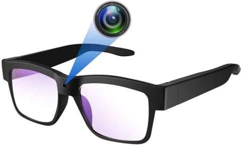 KLSYQ Camera Glasses Smart Video Recording Glasses - Outdoor Sports Glasses with Camera Wearable Glasses (Includes 32G Memory Card)