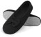 OFFCUP Women's Fuzzy Slippers, Ladies' Ballerina Slippers Warm Comfy Women's Fuzzy Full Slippers, Loafer Slippers with Elegant Bow and Memory Foam Cosy Lightweight House Shoes Non-slip Rubber Sole