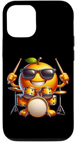 Drums Orange Fruit Rire Batterie Solaire Coque pour iPhone 12/12 Pro