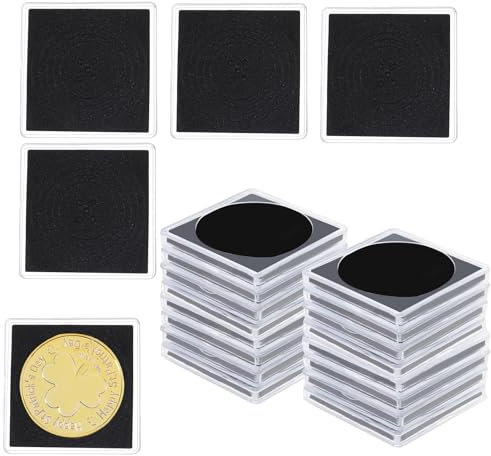 20 Stück Münzhüllen Verstellbare Münzen Hüllen Münzen Sammelalbum Coin Cases Holder 20/25/30/35/40mm Münzhalter Acryl-Münzsammelhüllen Münzhüllen Münzkapseln für Sammler