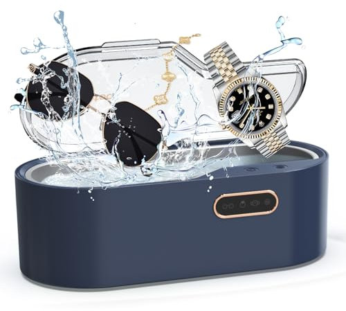 Ultraschallreiniger Schallreiniger für Brillen,24W Brillenreinigungsgerät Ultrasonic Cleaner mit 4 Modi 45kHz Ultraschallreinigungsgerät Brille 450ml Ultraschallbad Ultraschallgerät für Brillen, Uhren