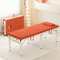 DEOPXF Massageliege Stahlrahmenbasis Hochwertiges Leder Therapiebett Umweltfreundlich und Atmungsaktiv Verschleißfest und Langlebig(Orange,180x60x60cm)