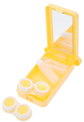 SEWOART Kontaktlinsen Organizer mit Auslaufsichere Aufbewahrungsbox aus Pp und Glas Leicht Tragbar für Unterwegs und Outdoor