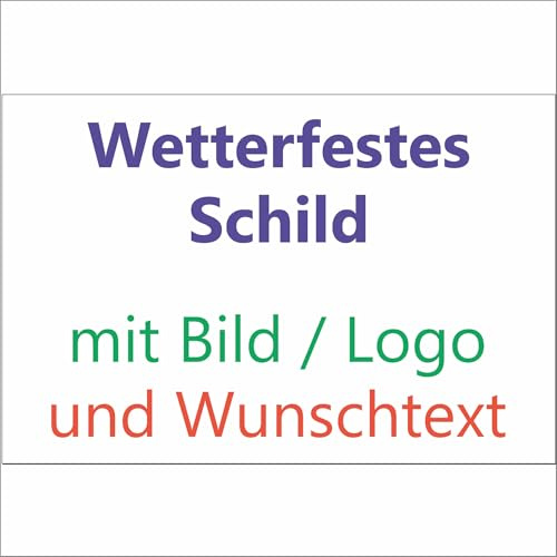 Kiwistar UG - Schilder selbst gestalten - Schild personalisiert 3mm - Firmenschild - DIN A3 quer - 420x297 mm bedruckt - personalisierte Geschenke - Dekoration Wohnung, Werkstatt, Büro - Firmenlogo