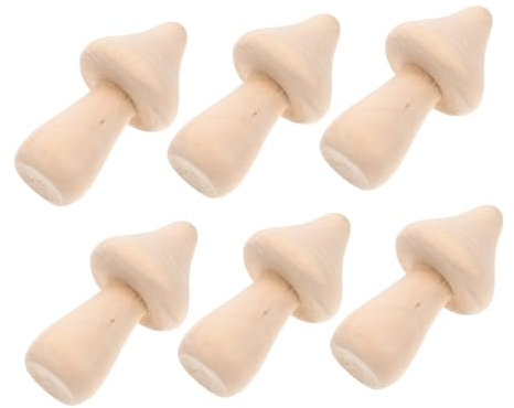 HOMSFOU 10 Piezas Adornos de Hongos de Madera para Diy de Hongos para Pintar Decoración y Manualidades para Hogar y Celebraciones