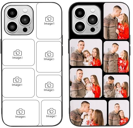 Easycosy iPhone Case Personalised Photo for iPhone 17 16 15 14 13 12 11(Pro Max/Pro/Plus/Air/SE/Mini/XR/X/Xs)Custom TPU Full Protection Phone Case with Multiple Pictures Personalised Gifts for Couples