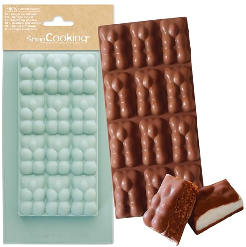 ScrapCooking - Marshmallow Bear Silicone Tray Mould - Ideal for Creating Crushed Chocolate Bars - Marshmallow or Chocolate Filling Dubai, Bueno, Pralines - 6719