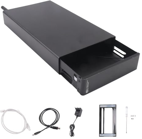 Tacdas Boîtier Portable pour Disque Dur SSD 3,5 Pouces USB 3.0 RJ45 Ethernet NAS Serveur de Streaming Réseau Stockage pour Boîtier Prise UE