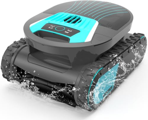 BRINBO Pleco Pro Robot Limpiafondos Piscina, Autonomía 210 Min, Doble Filtro, 7 Modos, Control App, Limpiafondos Piscina Automático, 200 m²,Grafito