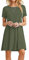 MOLERANI Summer Dresses for Women UK Casual T-Shirt Dress Short Sleeve Ladies Beach Dress (XL, Army Green)