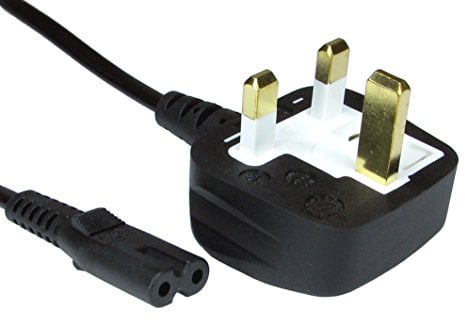 PCSL® Mains Cable/Power UK Lead Plug Cord (5m, C7 Figure 8)