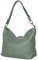 AMBRA Moda GL005 - Bolso de mano para mujer de cuero, bolso de hombro y bandolera (verde manzana)