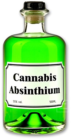 König Design Grüner Cannabis Absinth (0,5l) Absinthe mit Cannabis Aromen verfeinert - Love, Peace & Harmony 55% vol.