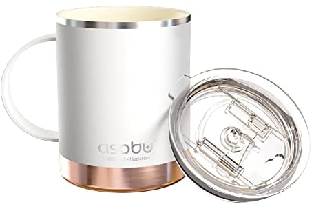 ASOBU Mug isotherme en acier inoxydable avec revêtement intérieur en céramique Blanc, SM30 WHITE