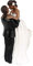 F Fityle Mini Couple Mariés Mixte, Figurine Femme Noire et Homme Noire Cake Topper - en Résine