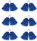 Hooshing Cheerleading-Pompons, Metallfolie, Königsblau, mit Kunststoffgriffen, für Teamsportarten, 12 Stück