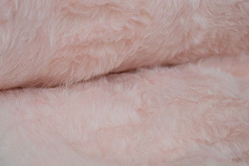 StoffBook ROSA TEDDY-FELLIMITAT BÄRENFELL 1,5 CM KURZFLOR FÜR ACCESSOIRES, BEKLEIDUNG, D108