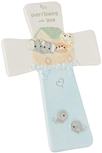 Precious Moments 193432 Keramik-Kreuz Overflowing with Love Arche Noah, mehrfarbig