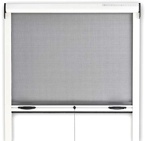 Zanzariere a Rullo per Porta Finestre Kit Fai Da Te Zanzariera Avvolgibile In Alluminio 120x170 Bianco e Varie Misure (120x170, Bianco)