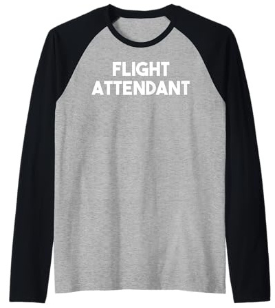 Flight Attendant Raglan Baseball Tee