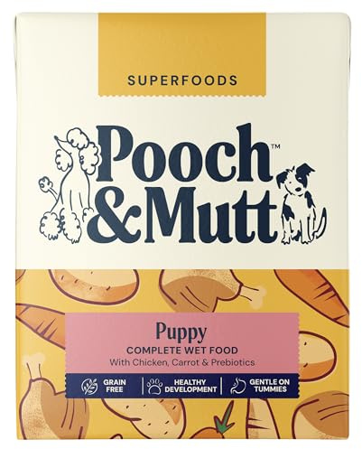Wet Dog Food Taster Pack by Pooch & Mutt For Puppies (New, Improved Recipe), 1x375g