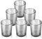 LALAGO Lot de 6 Verres à Bougie à Chauffe-Plat, Tissés Porte-Bougie à Chauffe-Plat en Verre, Porte-Bougie à Chauffe-Plat,Verres à Bougie pour Bougie à Chauffe-Plat Décoration de Table（Argent）