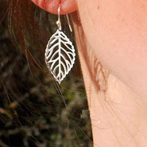 Aneneiceera Vintage Tassel Leaf Dangle Earrings French Gold Hollow Leaf Drop Earrings Statement Geometric Leaf Earrings Prom Earrings for Women and Girls(Gold)