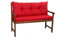 Coussin de banc pour banc de jardin et balançoire hollywoodienne - Coussin de banc d'extérieur (120 x 50 x 40 cm, rouge)