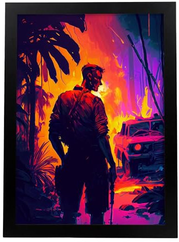 Nacnic Apocalypse Now in voller Farbe Fotostil. Cartoon-Illustrationen berühmter Filme und Filme. Innenarchitektur und Dekoration. A4.