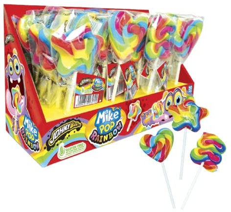 Mike Pop Rainbow JohnyBee Lecca Lecca Multicolor Box Espositore 20 pz x 30g