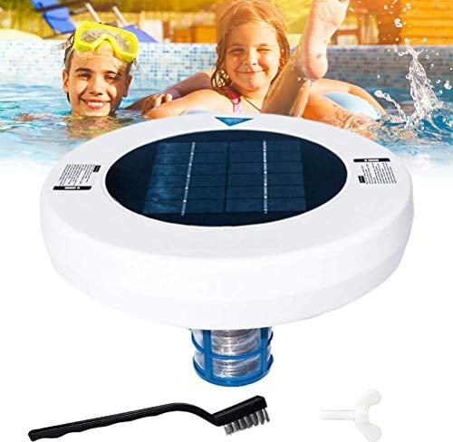 Solar-Pool-Ionisator, Poolreiniger,Hocheffizienter Schwimmender Pool-Reiniger, Kupfer, Silber Ionen, Schwimmbadreiniger, Sicherheitswasserreiniger 27 x 26 x 21 cm