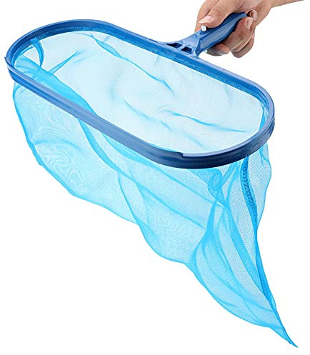Pool Kescher, Schwimmbad Blatt Skimmer Netz Blaues Pool Skimmer Netz Reinigungszubehör Langlebiger Tiefer Netzbeutel für Schwimmbäder, Whirlpools, Spas, Brunnen